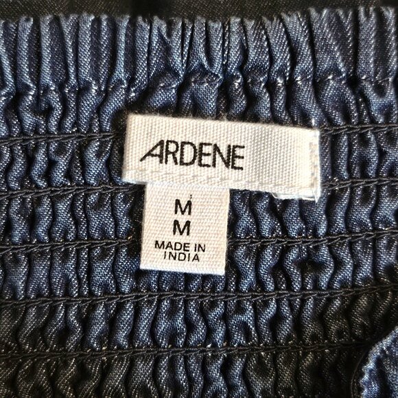 ARDENE Blue Strapless Padded Bust Denim Mini Dress Size Medium - Picture 6 of 8